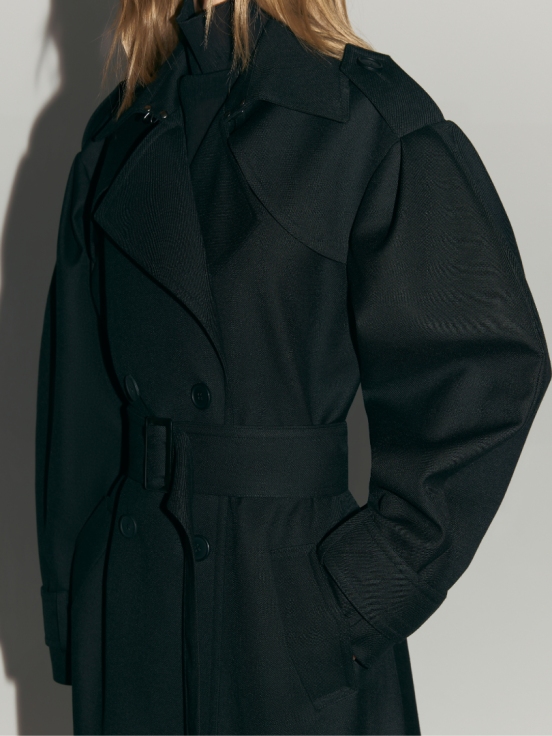 Купить Тренч LE MARAIS цвет черный за 41 930 рублей