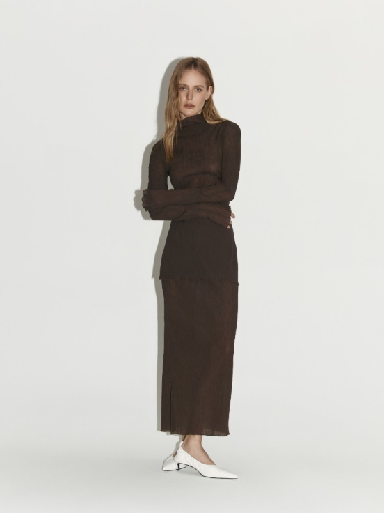 Лонгслив DUNE цвет коричневый