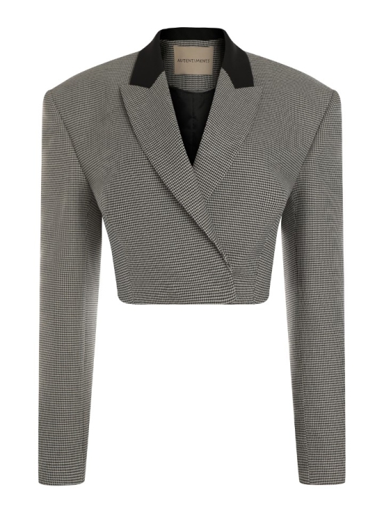 Купить Кроп-жакет TRIBUTE цвет черно-белый