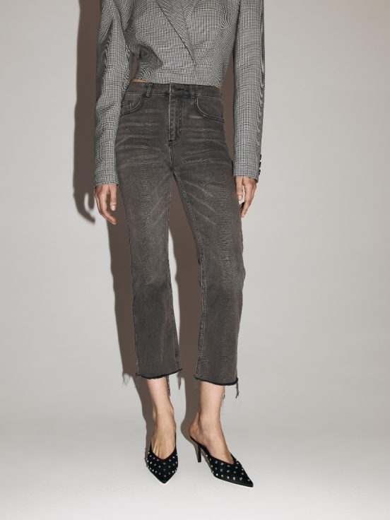 Джинсы GIRLFRIEND цвет серый