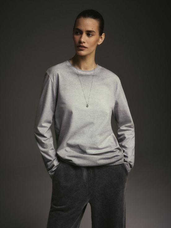 Лонгслив COWORKER цвет светло-серый