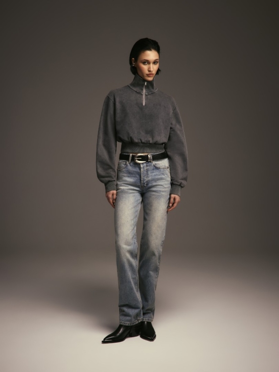 Свитшот FUTUR ZIP цвет серый