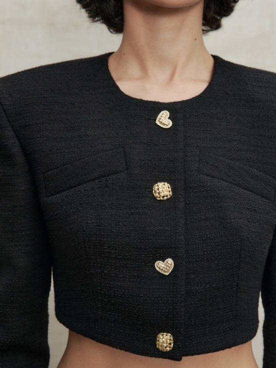 Кроп-жакет NEW CINDY цвет черный за 32 900 рублей