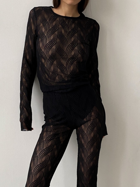 Лонгслив BIANCA цвет черный