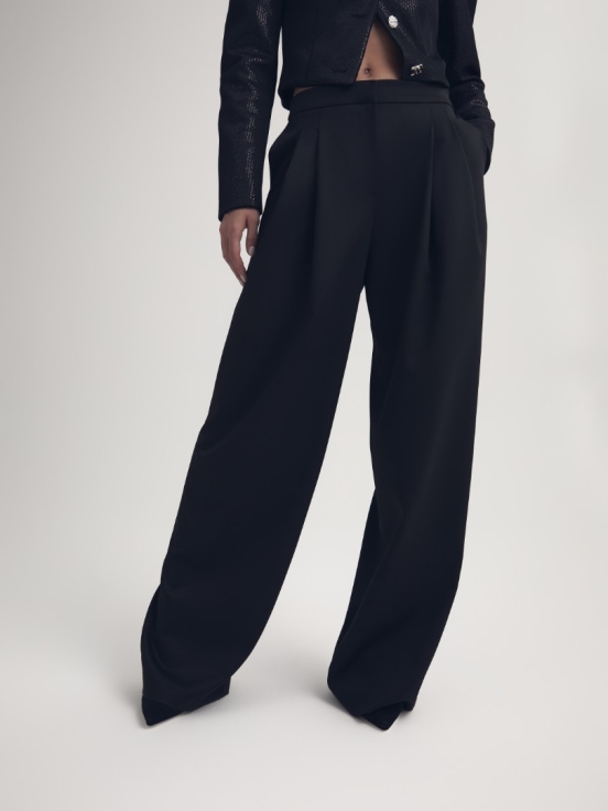 Брюки со складками WALL STREET цвет черный