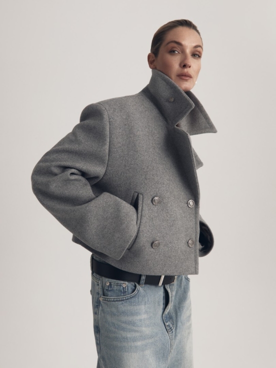 Бушлат CROP PEA JACKET цвет серый за 13 500 рублей