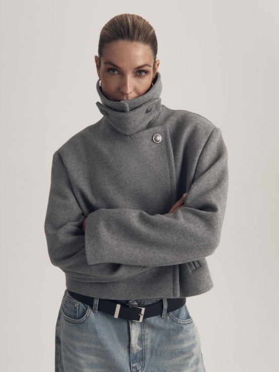 Купить Бушлат CROP PEA JACKET цвет серый