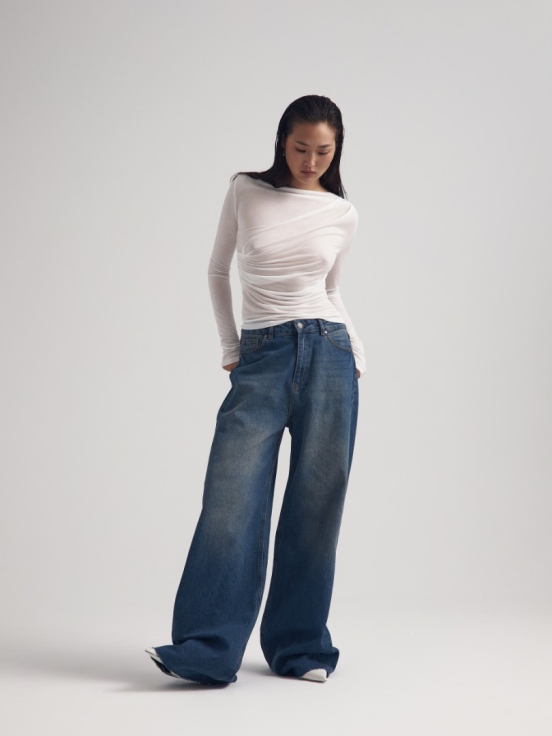 Лонгслив NAKED цвет белый