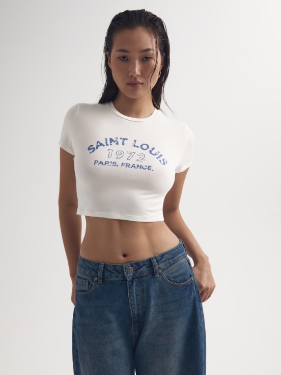 Кроп-футболка PARIS