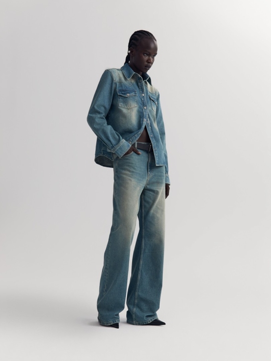 Джинсы DOUBLE цвет зелено-голубой за 25 900 рублей