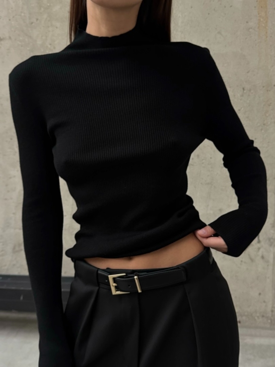 Купить Лонгслив FLUFFY BLACK